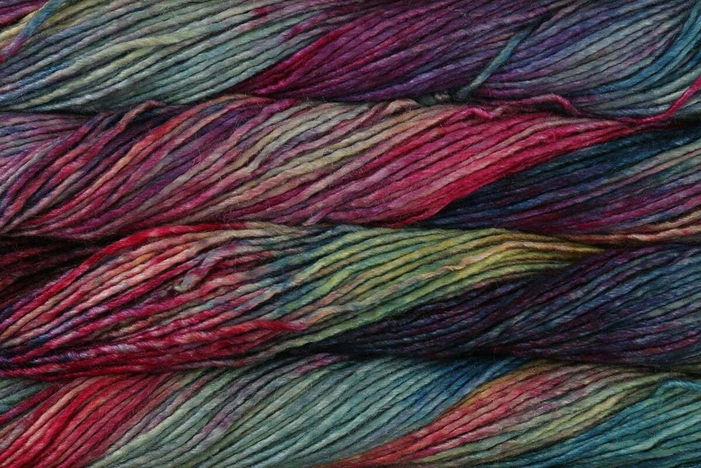Malabrigo Silky Merino DK Crochet Yarn - 50g, Silk Merino Wool Blend Single Ply Variegated Double Knitting Yarn Hand Kettle Dyed for Garments, Scarves & Shawls