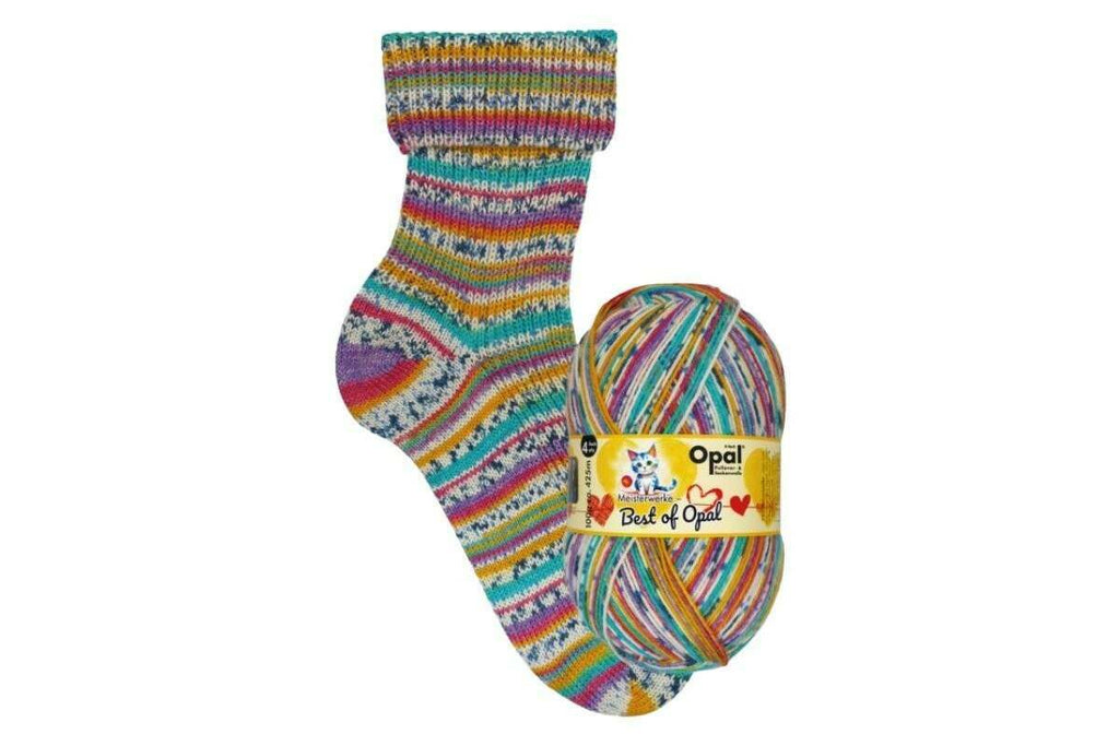 Opal 4 Ply Sock Crochet Yarn - 100g, Wool Polyamide Blend Luxury Self-Striping Knitting Wool Sock Yarn for Garments & Accessories