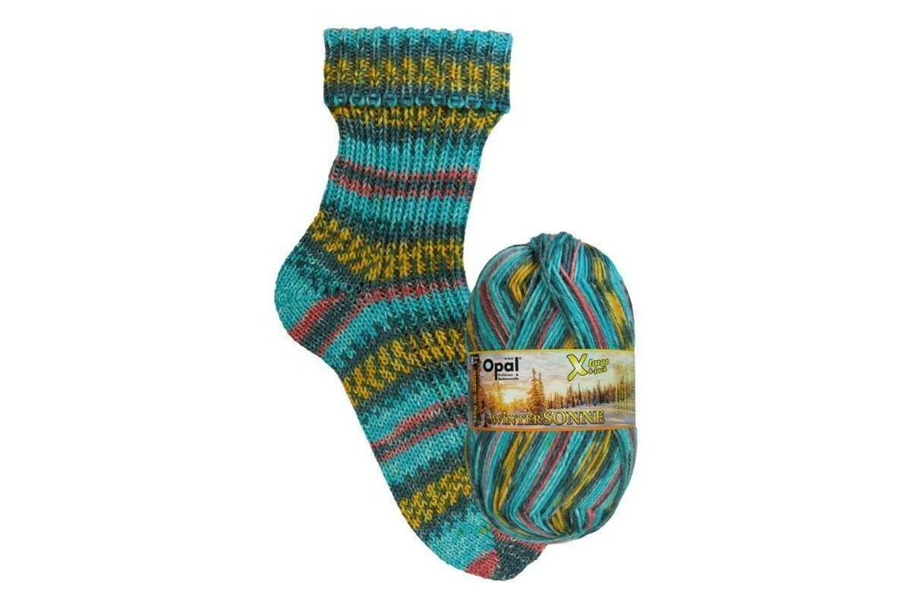 Opal Wintersonne DK 8 Ply Yarn - 150g, Wool Blend Self-Patterning Crochet & Double Knitting Wool Yarn for Colourful Thick Socks, Sweaters & Scarves