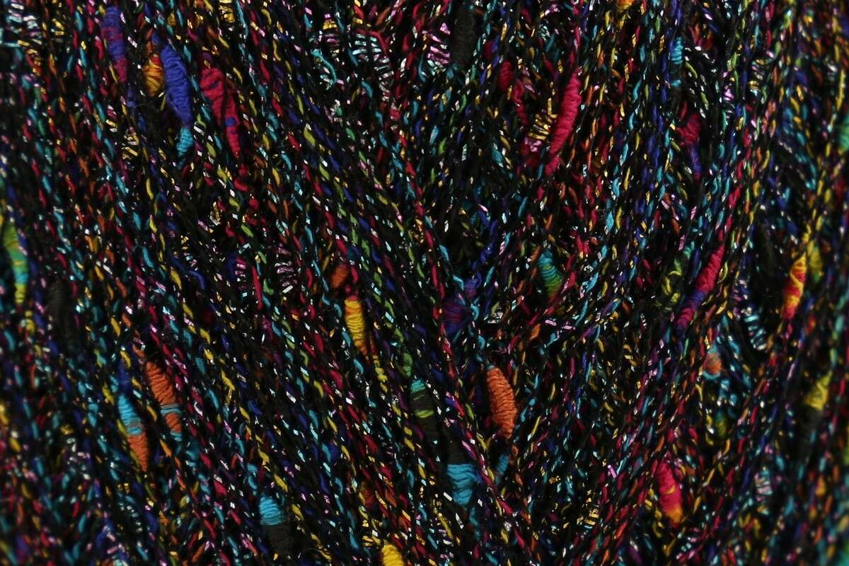 Rico Creative Make It Rainbow Glitz Fashion Yarn - 50G, Polyamide Acrylic Blend Metalized Sparkle Effect Shimmer Crochet Knitting Wool for Sweaters, Shawls & Wraps
