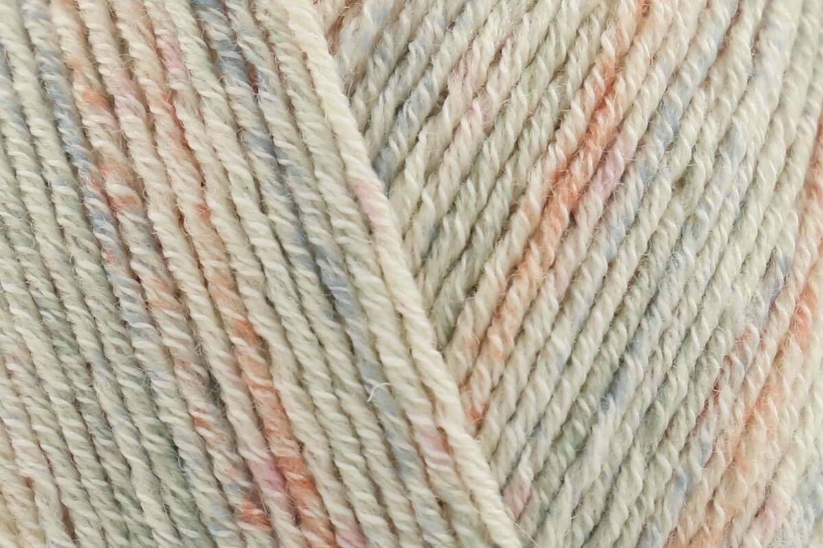 Rico Socks Cotton Stretch 4 Ply Yarn - 100G, Cotton Wool Blend Variegated Self Striping Soft Crochet Yarn Sock Knitting Wool for Luxury Socks, Shawls & Beanies
