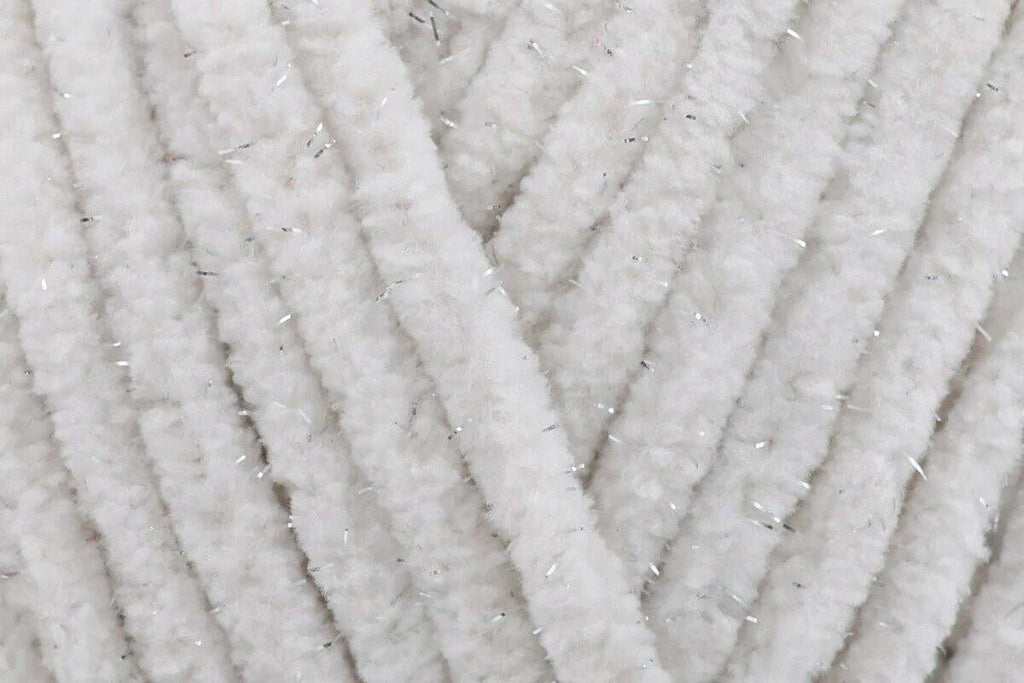 Rico Creative Chenillove Sparkle Chunky Yarn - 100G, Luxury 100% Polyester Twinkling Glitter Chenille Bulky Crochet Knitting Wool for Baby Garments, Blankets & Toys