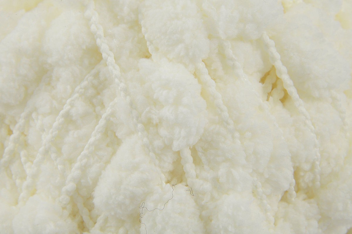 Rico Creative Pompon Fashion Yarn - 200G, Luxury 100% Polyester Solid Colour Chenille Soft Crochet & Knitting Pom Pom Yarn for Baby Blankets, Throws & Cushions
