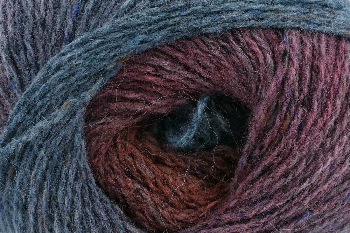 Rowan Felted Tweed Colour DK Ombre Crochet Yarn - 50g, Luxury Wool, Alpaca, Viscose Blend Fair Isle Lace Textured Stitches Double Knitting Yarn for shawls, Lightweight tops & Scarves