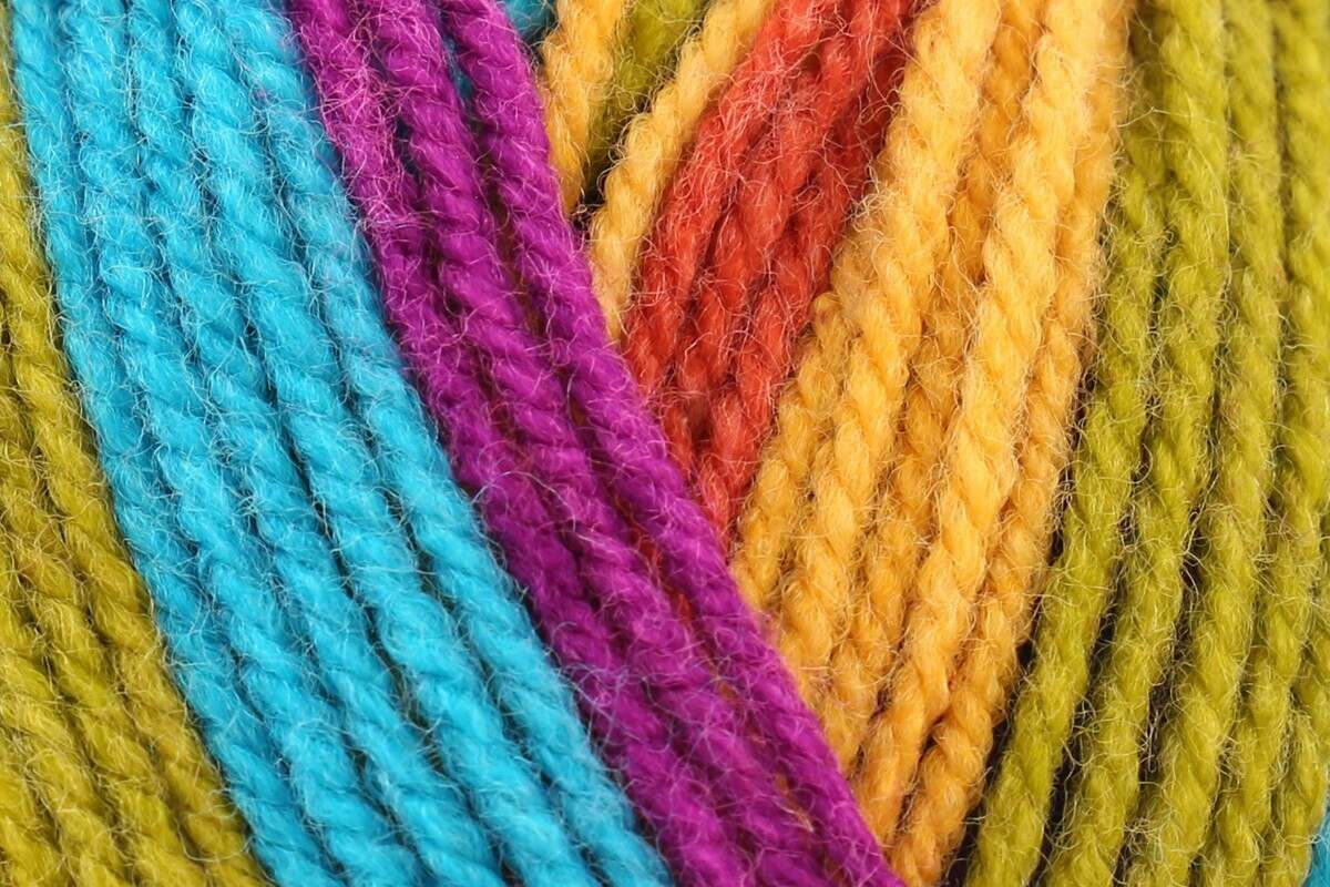 Stylecraft Merry Go Round Crochet DK Yarn - 100g, 100% Acrylic Vibrant Multicolour Double Knitting Wool for Kids Funky Cardigans & Jumpers