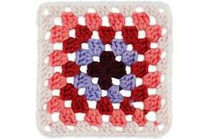 Red Heart All in One Granny Square Yarn - 250g, 100% Acrylic Self-Striping Beginner Knitting Wool for Crochet Blankets, Accessories, Home Décor & Motif Projects