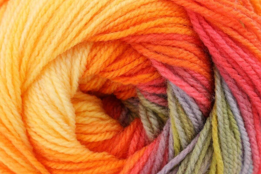 Wendy Giggles DK Yarn for Crochet - 100g, Luxury 100% Acrylic Self-Striping Vibrant Colour Soft Double Knitting Wool for Cozy Jumpers, Sweaters & Blankets