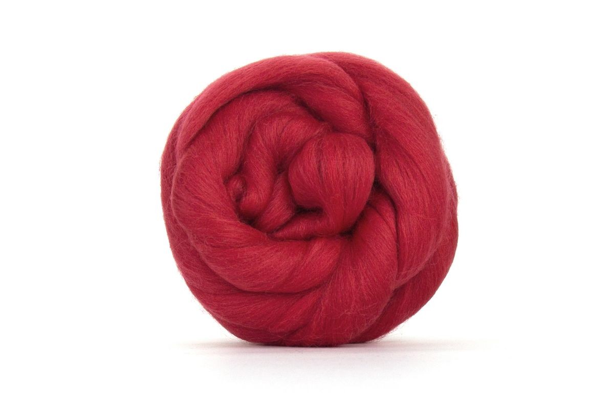 World of Wool Dyed Merino 23 Micron Roving Yarn - 100g, Luxury 100% Merino Dyed Roving Unspun Combed Hand Spinning & Felting Wool Yarn for Crafting, Bowls & Hats