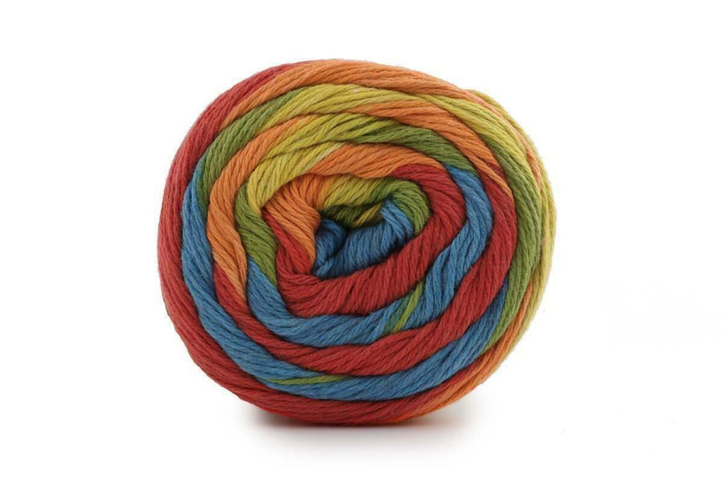 Yarnsmiths Cotton Wonder DK Yarn - 100g, Cotton Soft Variegated Self-Striping Double Knitting Crochet Yarn for Summer Shawls & Cardigans