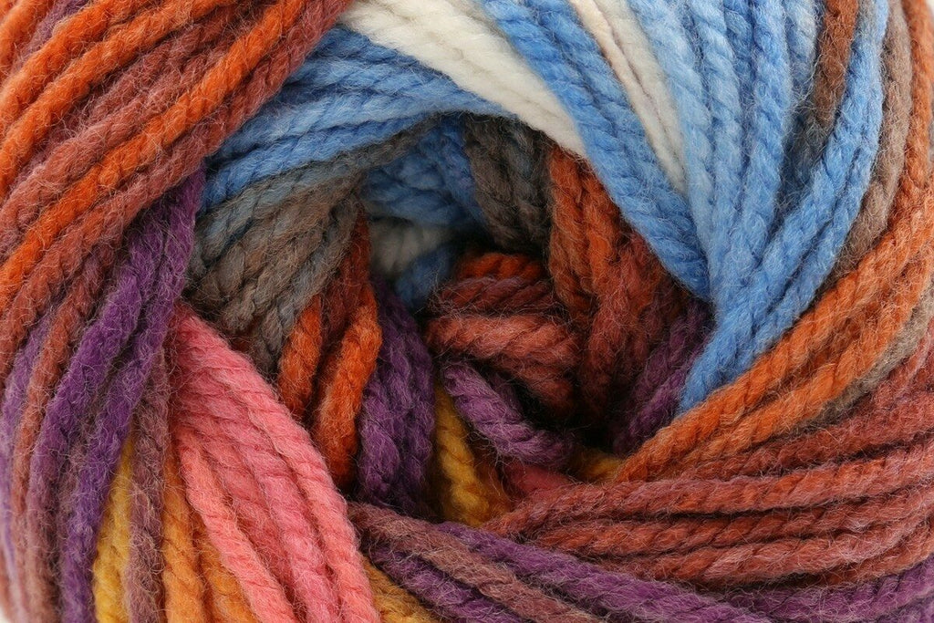 Yarnsmiths Play Chunky Yarn for Crochet - 100g, Luxury 100% Acrylic Variegated Self-Striping Vibrant Knitting Wool for Jumpers and Home Accessories